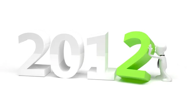 stock image Man with the numbers 2012