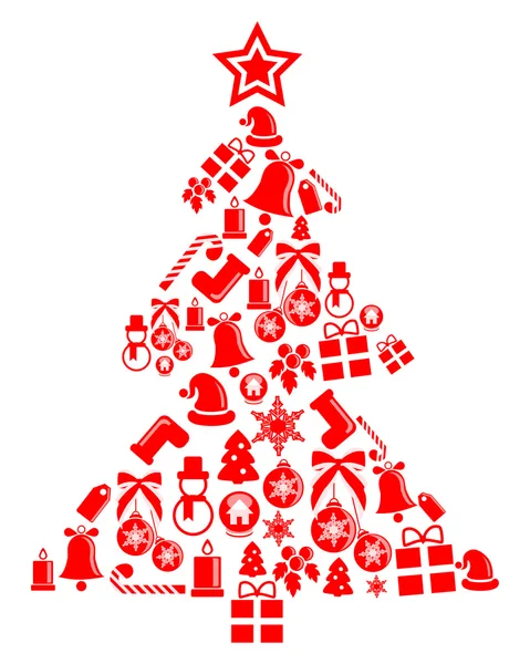 Ornament Christmas tree — Stock Vector