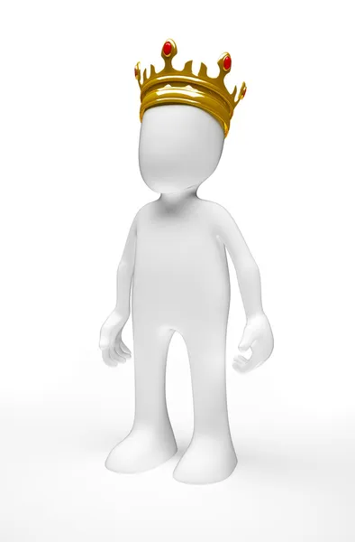 3D человек Кинг — стоковое фото