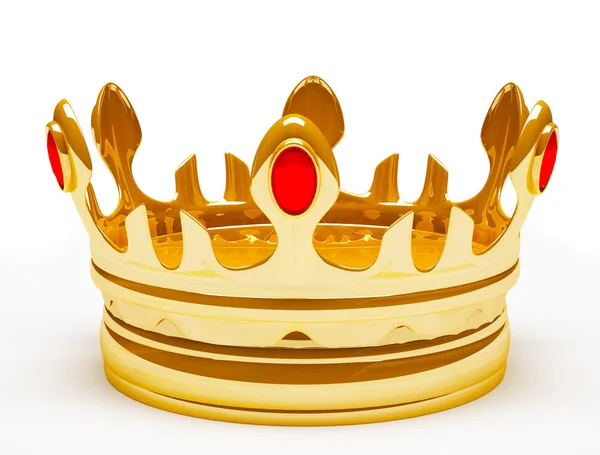 Coroa real dourada. Ilustração 3D . — Fotografia de Stock