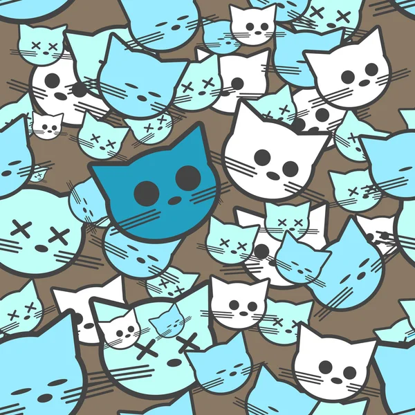 Безшовний візерунок зі смішними кішками — стоковий вектор