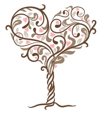 Tree of love clipart