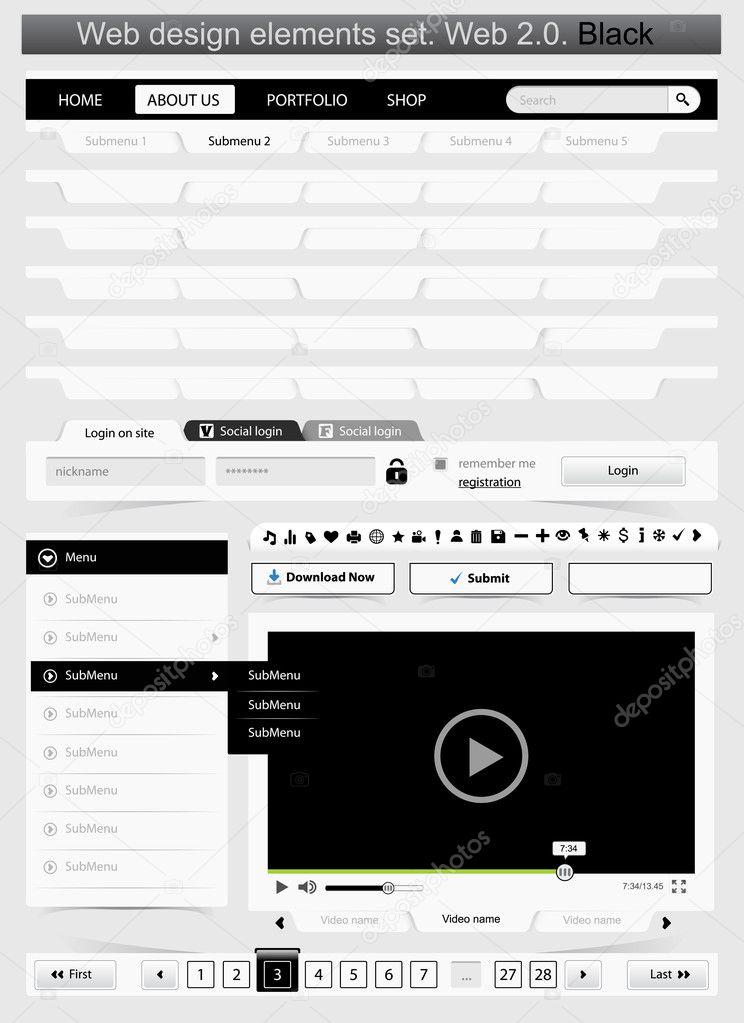 Web design template set 2.0.