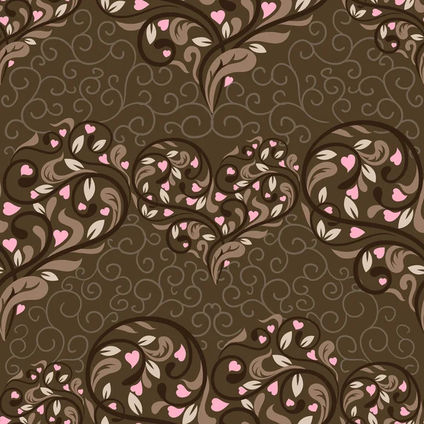 Seamless pattern with abstract heart — Wektor stockowy