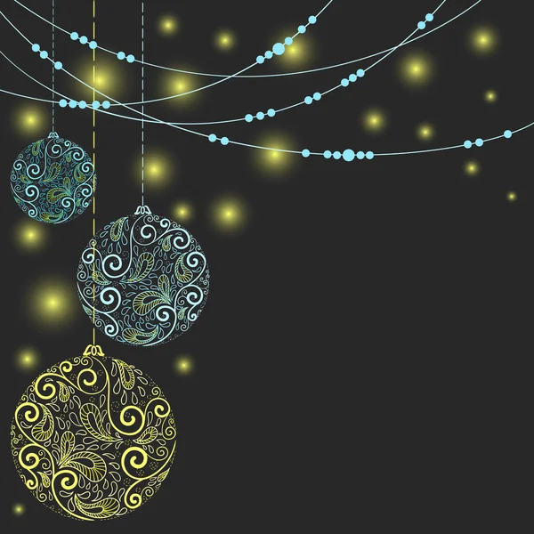 Fantaisie fond de boule de Noël — Image vectorielle