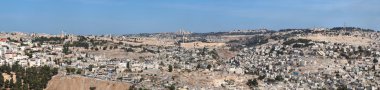 jerusalem Panorama ile temple mount ortasında