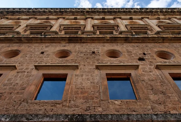 Palastmauer von carlos v in Granada, Spanien — Stockfoto