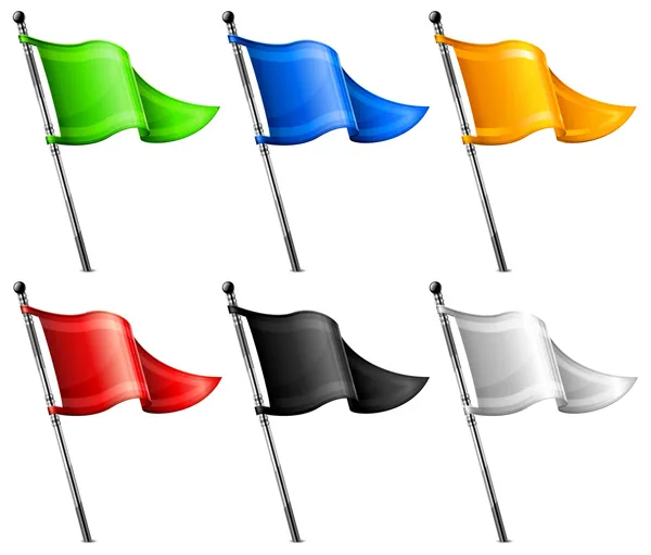 Ensemble de drapeaux triangulaires — Image vectorielle