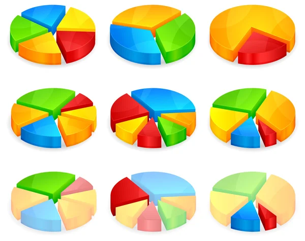 Farbkreisdiagramme — Stockvektor