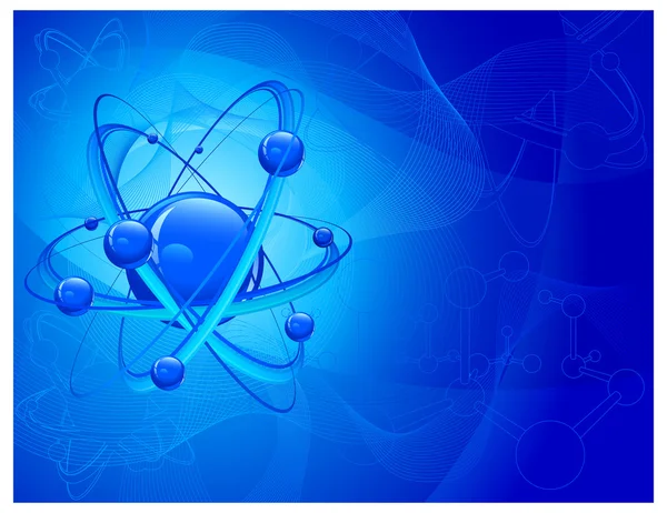 Atom biały molekularnej — Wektor stockowy