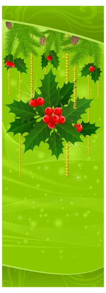 Holly vánoční bobule — Stockový vektor