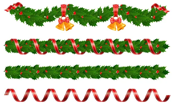 A karácsonyfa számára füzérek Jogdíjmentes Stock Illusztrációk