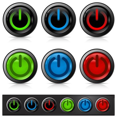 Power button icon clipart