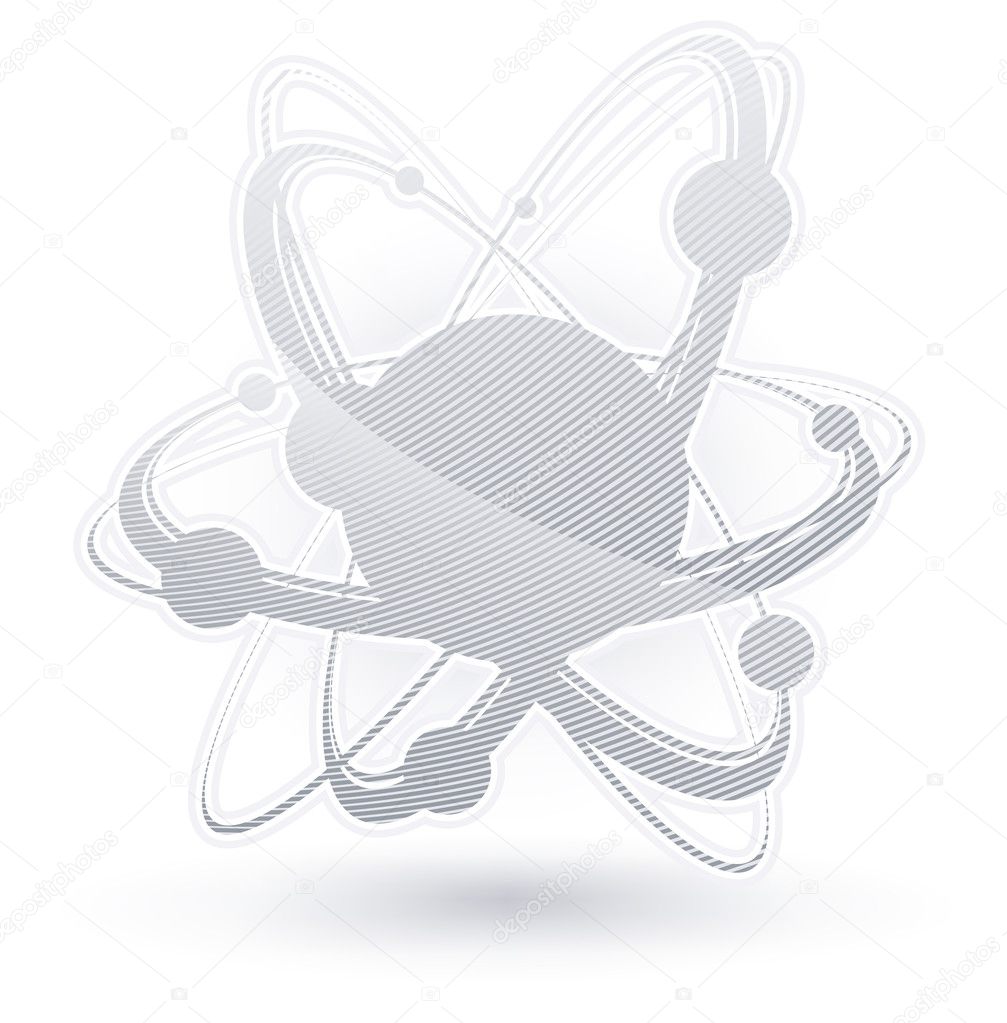 Atom in grey strip