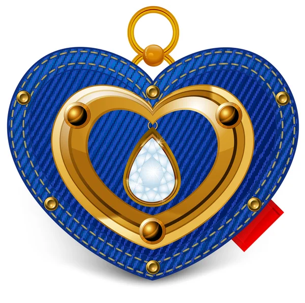 Smycken hjärtat — Stock vektor