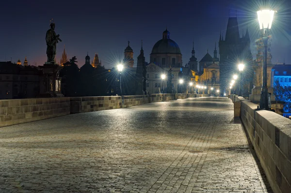 Praga Most Karola świcie — Zdjęcie stockowe