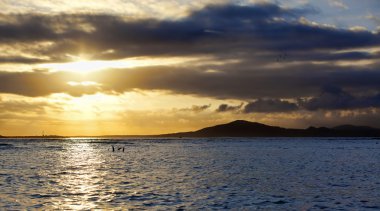 Sunset on Isabela, Galapagos clipart