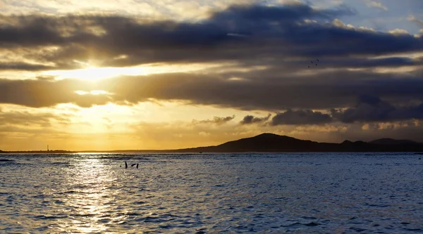 Zachód słońca na isabela, galapagos — Zdjęcie stockowe