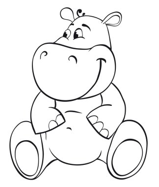 Behemoth. Outline illustration clipart