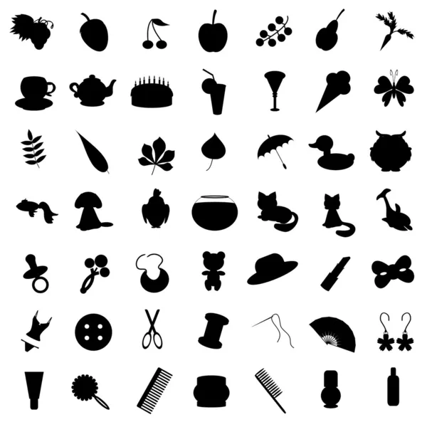 Set mit vielen verschiedenen Symbolen — Stockvektor