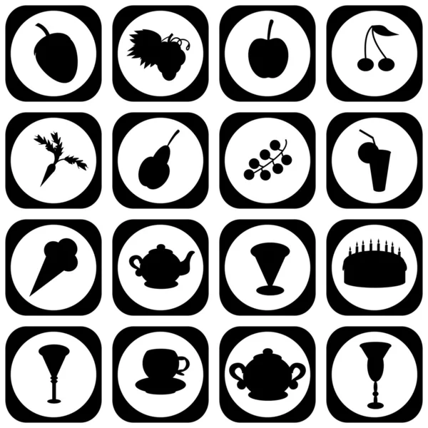 Set with different icons — Stock Vector