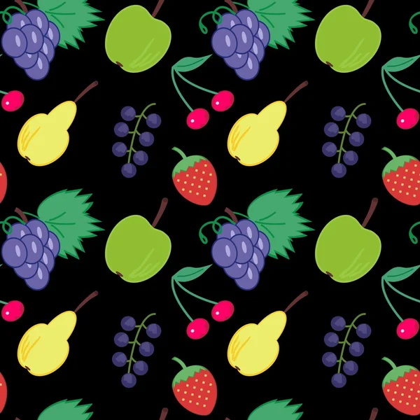 无缝背景与水果 — 图库矢量图片
