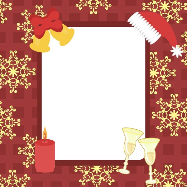 Nouvel An et cadre de Noël — Image vectorielle