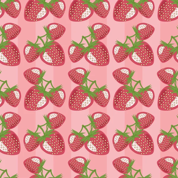 Sömlös bakgrund med jordgubbe — Stock vektor