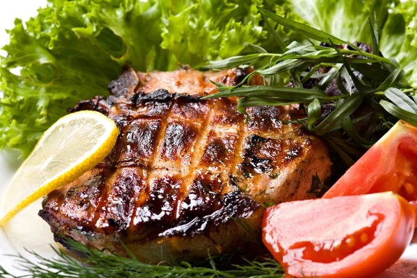 Carne de porco grelhada — Fotografia de Stock