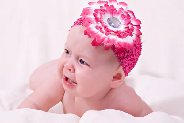 Sírás baby girl — Stock Fotó