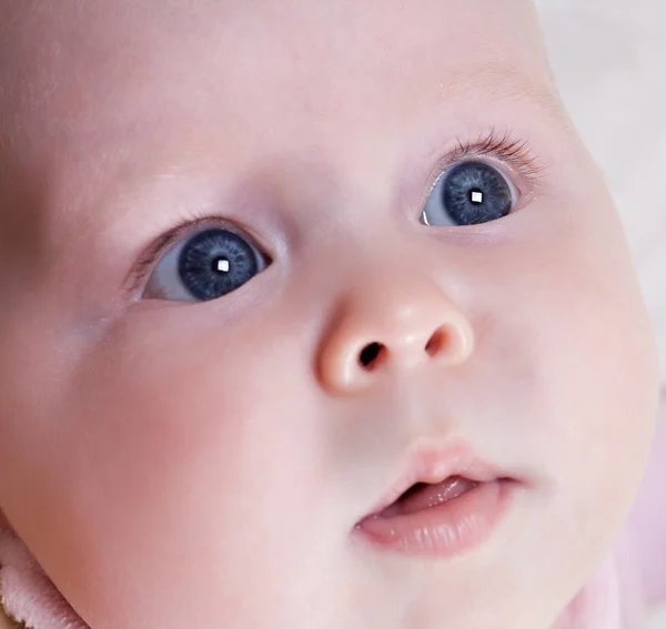 근접 촬영 아기 얼굴 — 스톡 사진