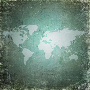 Grunge world map clipart