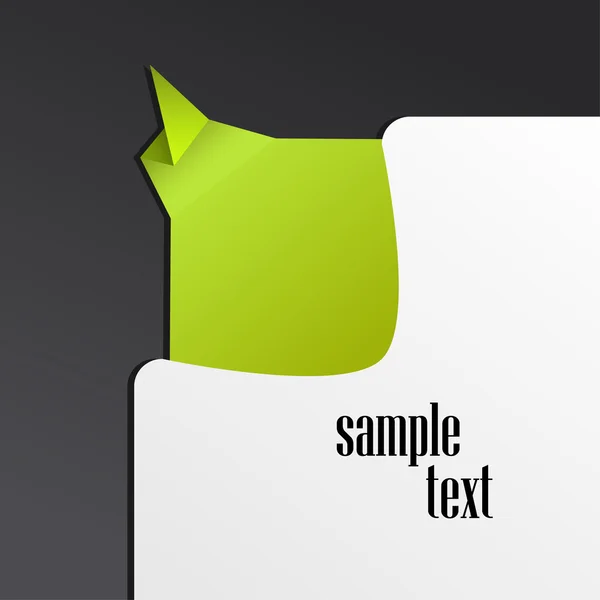 Papír s zelený koutek. — Stock fotografie