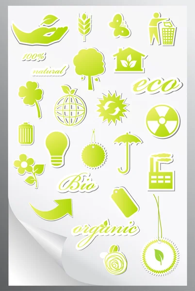 stock image Set of ecology icons