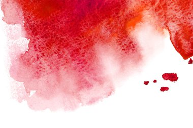 Watercolor red abstract splash clipart