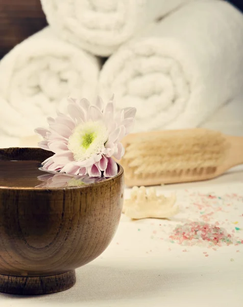 Wellness-Bereich mit Handtüchern — Stockfoto