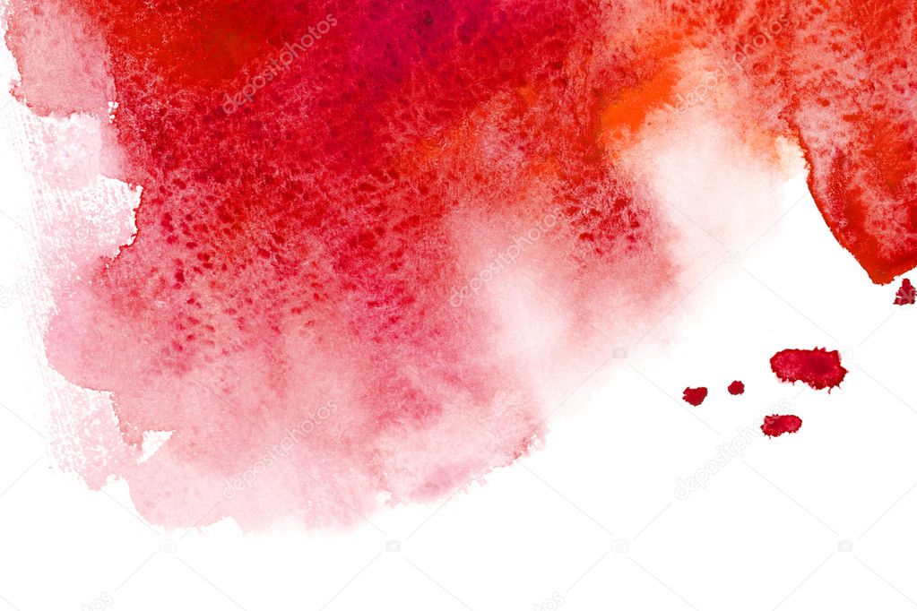 Watercolor red abstract splash