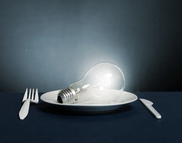 Leuchtende elektrische Lampe — Stockfoto