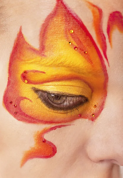 Mulher de fogo — Fotografia de Stock