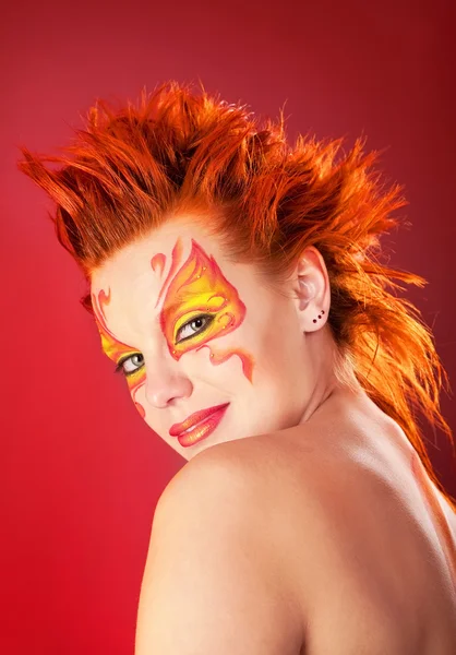 Make-up a gyönyörű nő — Stock Fotó