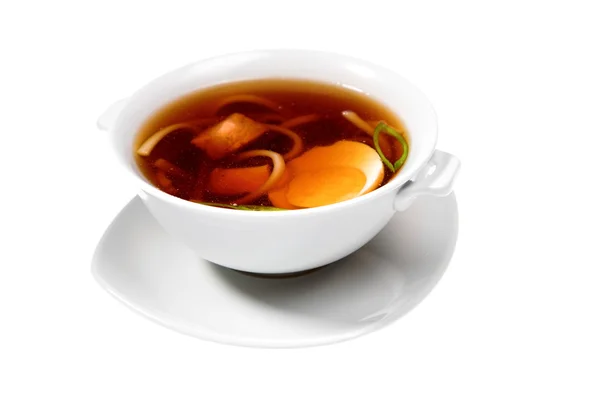 Zuppa in ciotola bianca — Foto Stock