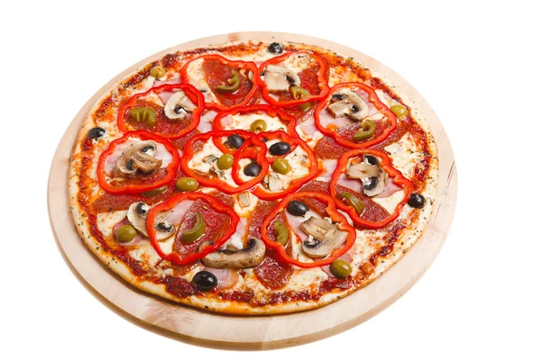 Pizza con champiñones — Foto de Stock