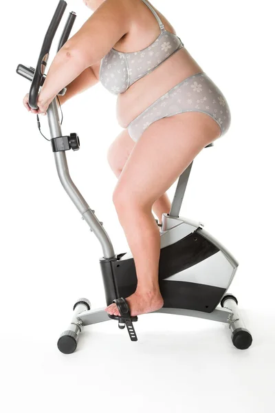 Mulher gorda Fitness — Fotografia de Stock