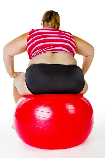 胖女人健身 — 图库照片