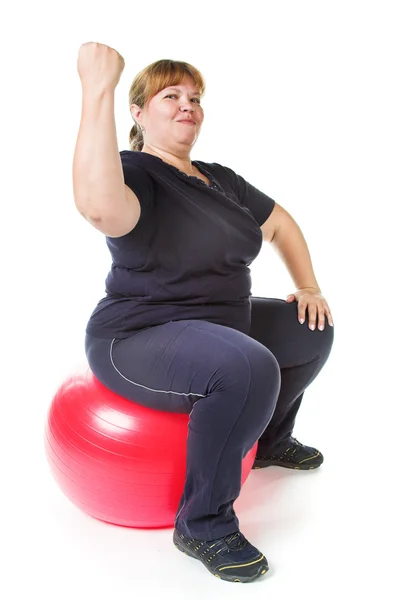 Mujer gorda Fitness —  Fotos de Stock