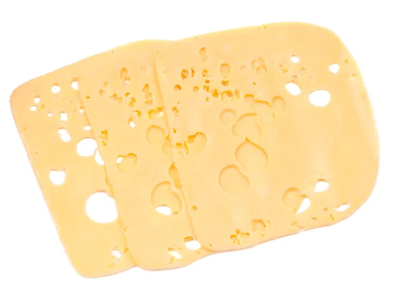 Swiss cheese, sliced — Stock Photo, Image