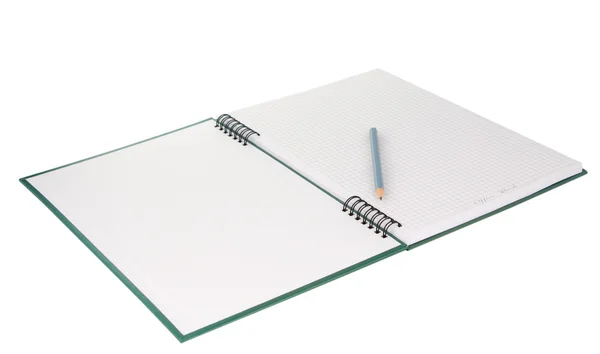 Livro de escritório com um lápis — Fotografia de Stock