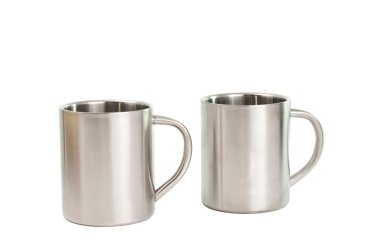 Stainless steel cups clipart