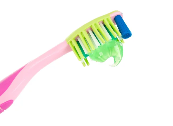 Tandborste med tandkräm — Stockfoto