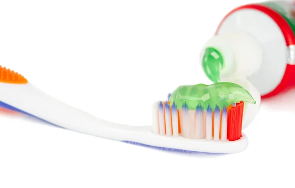 Toothbrush with toothpaste — Stock Photo, Image